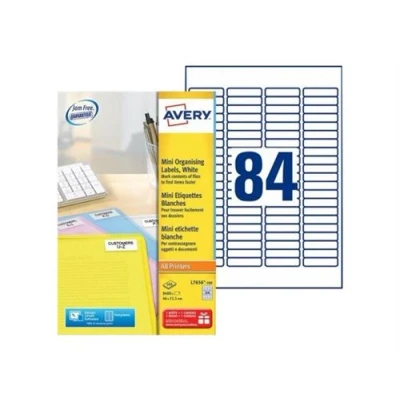 Image de Avery Mini Labels étiquettes 8400 étiquette(s)