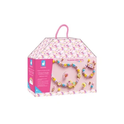 Image de Coffret Janod création 4 Bijoux en bois Rainbow Land