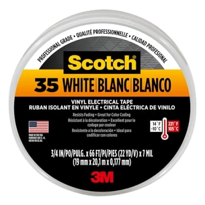 Afbeelding van 3M 80049 80611211550 Scotch 35 plakband, 19 mm x 20 m, wit