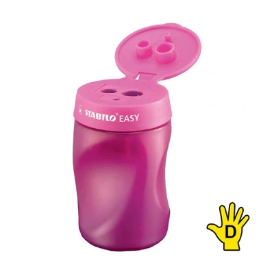 Image de STABILO EASYsharpener Taille crayon ergonomique rose avec réservoir Droitier