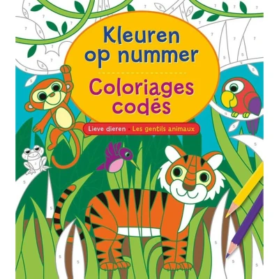 Afbeelding van Uitgeverij deltas kleuren op nummer dieren