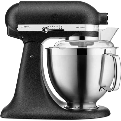 Afbeelding van KitchenAid Artisan Premium Keukenrobot Met Kantelbare Kop 4,8l 5ksm185ps Imperial Black