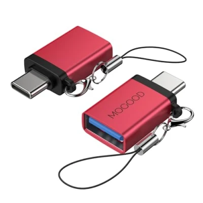 Afbeelding van MOGOOD USB C naar 3.0 adapter, stekker aansluiting, Thunderbolt 4/3 adapter voor MacBook Pro, Air, Chromebook, Pixelbook, Microsoft Surface, Samsung Galaxy en meer