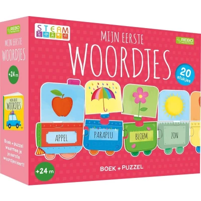 Afbeelding van Uitgeverij rebo mijn eerste woordjes boek en puzzel