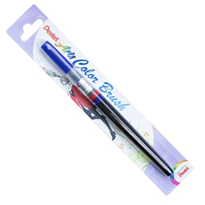 Afbeelding van Pentel XGFL Color Brush kwast, navulbaar, waterverf, blauw