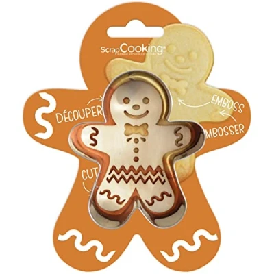 Afbeelding van Scrapcooking Cookie Cutter &amp; Embosser Gingerbread Man