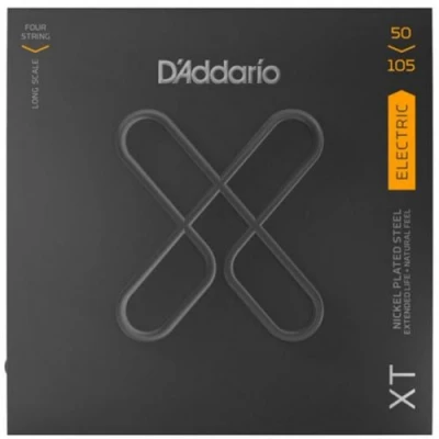 Image de D&#039;Addario XTB50105 jeu guitare basse XT plaqué nickel Medium, Long Scale, 50 105