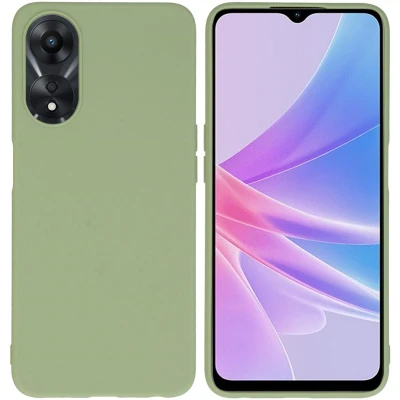Afbeelding van iMoshion Hoesje Geschikt voor Oppo A78 Siliconen Color Backcover groen