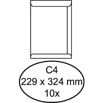 Afbeelding van Envelop Quantore akte C4 229x324mm zelfklevend wit 10stuks
