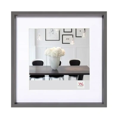 Afbeelding van Walther design ES220D Steel Style kunststof fotolijst 20x20 cm, staal