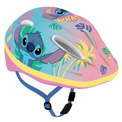 Afbeelding van DISNEY Stitch Kleurrijke kinderfietshelm, meisjes, verstelbaar 52 56 cm