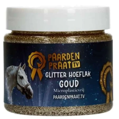 Afbeelding van Paardenpraat Hoeflak Glitter Goud 150ml