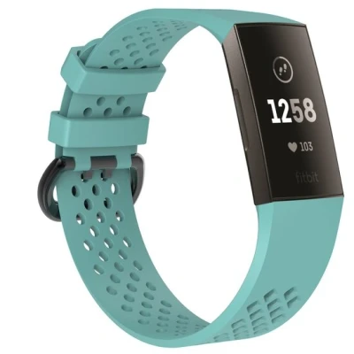 Afbeelding van Fitbit Charge 3 &amp; 4 sport bandje Maat: Large Turquoise