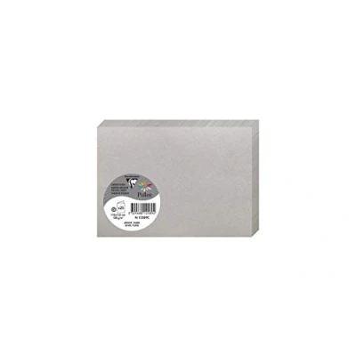 Afbeelding van Clairefontaine 12589C verpakking met 25 dubbele kaarten formaat C6 (11 x 15,5 cm) 210 g/m² zilverkleurig, uitnodigingskaarten voor evenementen en overeenkomsten, pollen serie, premium papier, glad