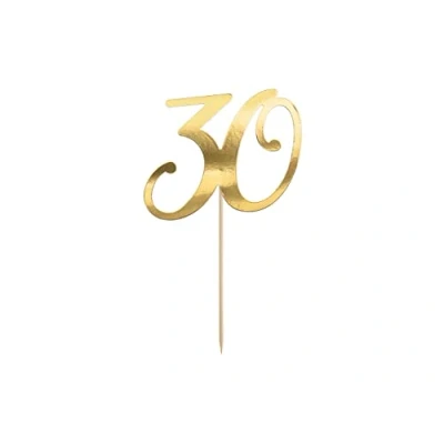 Afbeelding van Partydeco Cake Topper gold 30 jaar