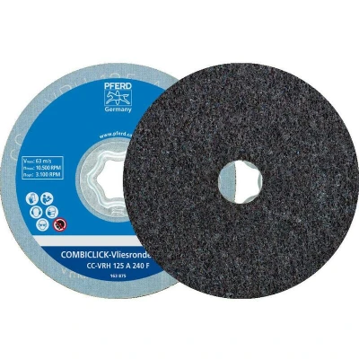 Afbeelding van PFERD 42000060 COMBICLICK harde vliesschijf CC Ø 125 mm A240F voor fijnslijpen &amp; finish met haakse slijpmachines