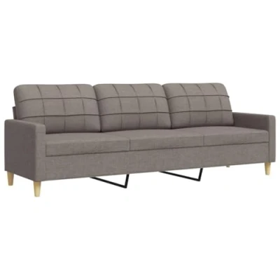 Afbeelding van Driezitsbank 210 cm stof taupe