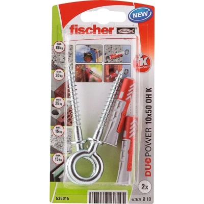 Afbeelding van Fischer plug Duopower met ooghaak 10x50mm (Per 2 stuks)