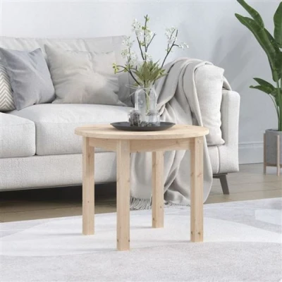Afbeelding van vidaXL Salontafel Ø 55x45 cm massief grenenhout