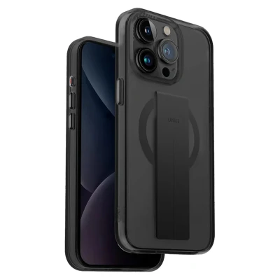 Afbeelding van UNIQ Heldro Mag Strap Back Cover met MagSafe voor Apple iPhone 15 Pro Max Zwart