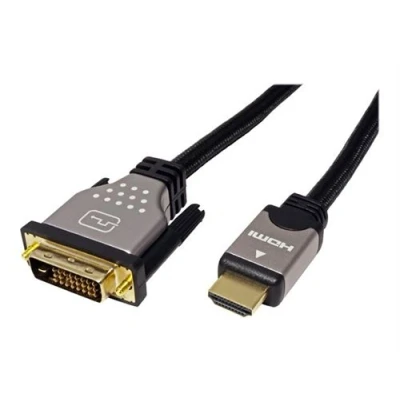 Image de Roline Câble adaptateur liaison double DVI D mâle pour HDMI 3 m blindé noir / argent support 4K