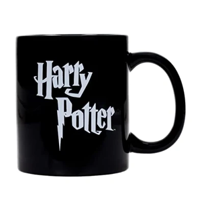 Afbeelding van SD toys Logo Harry Potter keramische mok, wit/zwart, 8 cm