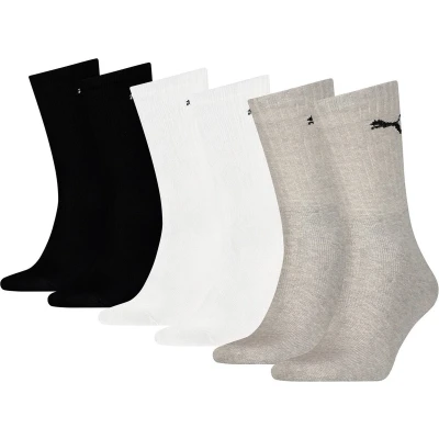 Afbeelding van Puma sport cush crew 6 Pack wit grijs en zwart Maat: 35 38