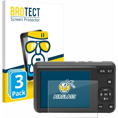 Afbeelding van BROTECT Screenprotector voor Kodak Pixpro FZ55 Folie Beschermfolie Beschermglas transparant (3 Stuks)