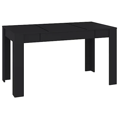 Afbeelding van Eettafel 140x74,5x76 cm spaanplaat zwart