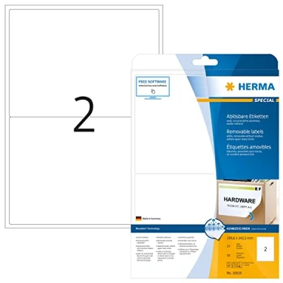 Afbeelding van HERMA 10020 Wit Zelfklevend printerlabel printeretiket