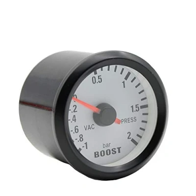 Afbeelding van Mintice Auto Motor Voertuig Gezicht Zwart 2&quot; 52mm Naald Boostmeter 1 2 Bar Meter LED Licht