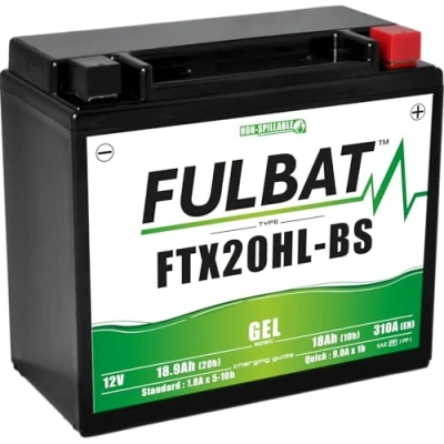 Afbeelding van Fulbat Batterij MOTO GEL FTX20HL BS / YTX20HL 12V 18,9AH 310A