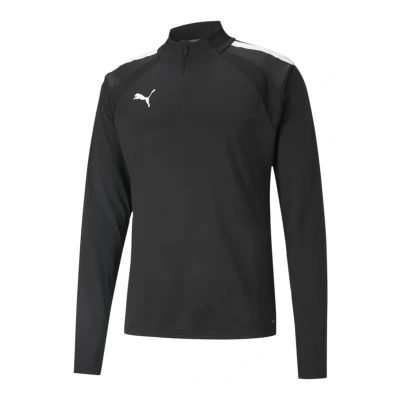 Afbeelding van Puma Teamliga ZIP Longsleeve blackwhite, Heren, Maat: XS, Black white