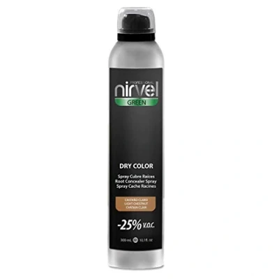 Afbeelding van Camouflage spray voor grijs haar Green Dry Color Nirvel Lichtbruin (300 ml)