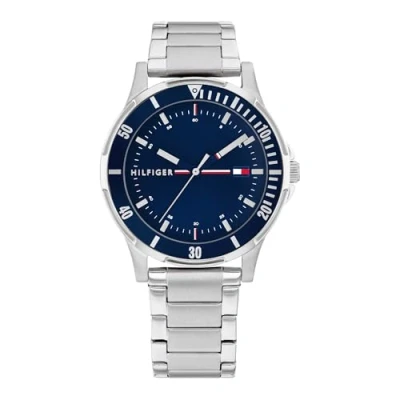 Afbeelding van Tommy Hilfiger BOYS Watch Horloge silvercoloured/blue voor kinderen, Maat: One Size, Silver coloured/blue