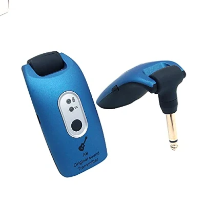 Afbeelding van Alnicov 2,4 GHz draadloos systeem voor elektrische gitaar, bas, viool A9 blauw