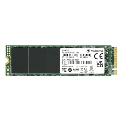 Image de Transcend 115S SSD 250 Go interne M.2 2280 (recto verso) PCIe 3.0 x4 (NVMe)