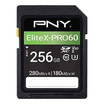 Image de Carte mémoire SDXC Pny P SD256V60280EXP6 GE EliteX PRO 60 UHS II 256 Go Noir