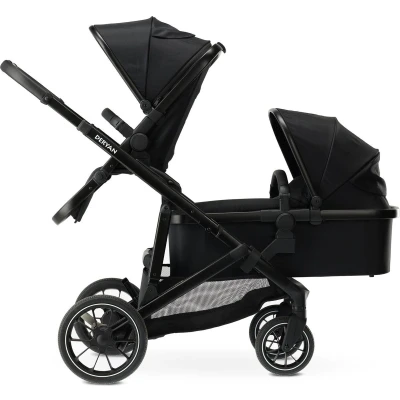 Afbeelding van Deryan Evy V2 Kinderwagen Duo Uitbreidbaar Inclusief reiswieg Zwart