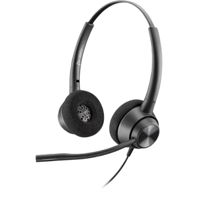 Image de Poly EncorePro 320 300 series micro casque sur oreille filaire Quick Disconnect noir Conformité TAA Certifié pour Skype for Business