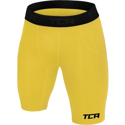 Afbeelding van TCA Mannen SuperThermal Compressie Basislaag Thermische Onderbroek Shorts Geel, XL
