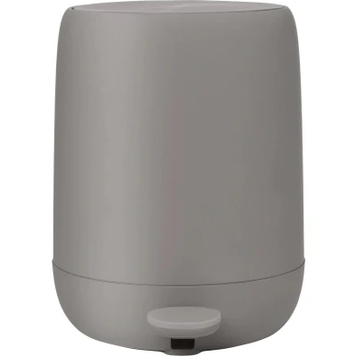 Afbeelding van Blomus SONO pedaalemmer met Soft Close, afvalemmer, cosmetica emmer, vuilnisemmer pedaal, zachte sluiting, kleur satelliet, materiaal kunststof, siliconen (H 25,5 cm/D 24 cm/V 3 l I 66322)