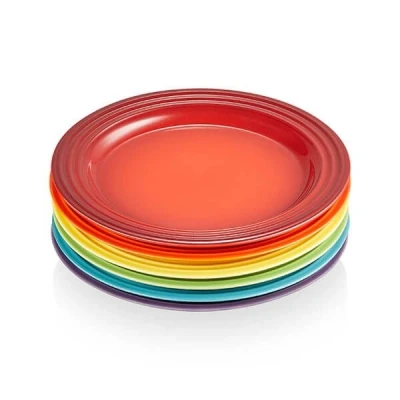 Afbeelding van Le Creuset Ontbijtbordjes Rainbow set van 6