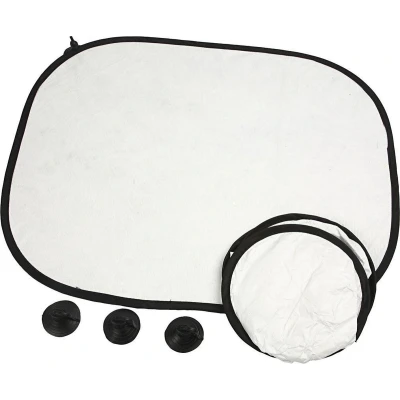 Afbeelding van Creotime Zonneschermen 44 X 35 Cm Wit 2 Stuks