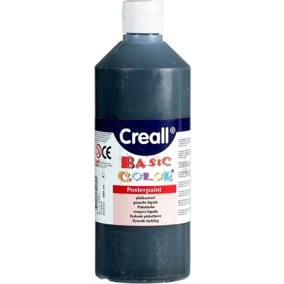 Afbeelding van Plakkaatverf Creall basic zwart 500ml