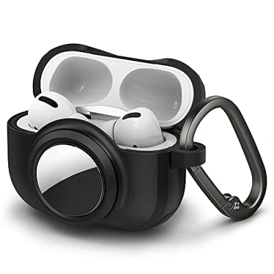 Afbeelding van Spigen Tag Armor Duo ontworpen voor Airpods Pro en AirTag Case Cover Mat Zwart