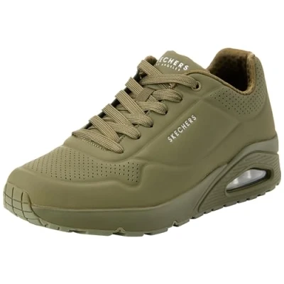 Image de Skechers Uno Stand On Air, Baskets pour homme, Olive Durabuck Mesh, 40 EU
