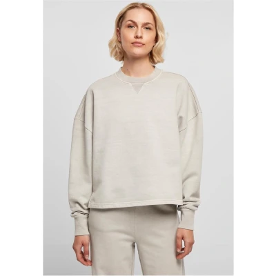 Afbeelding van Urban Classics Heavy Terry Garment DYE Crewneck Sweater, Dames, Maat: 3XL, Warmgrey