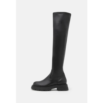 Afbeelding van Tamaris Overknee laarzen, Dames, Maat: 37, Black Hoogwaardig imitatieleer