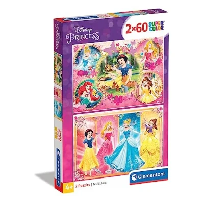 Afbeelding van Clementoni Disney 07133 Supercolor Collection Princess 2 x 60 stuks, 07133, meerkleurig